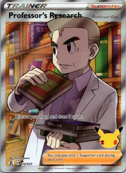 Professor's Research (Full Art) 024/025 Celebrations NM Pokemon TCG - Image 1
