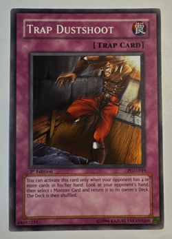 YuGiOh Trap Dustshoot PGD-049 Common 1st Edition NEAR MINT - Image 1