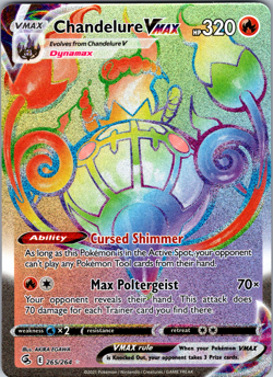 Chandelure VMAX 265/264 SWSH08: Fusion Strike Secret Rare - NM - Image 1