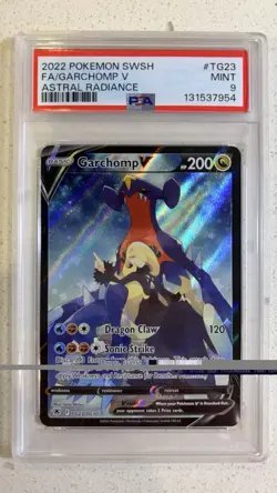 PSA 9 2022 Pokemon Garchomp V TG23/TG30 Astral Radiance TCG Card - Image 1