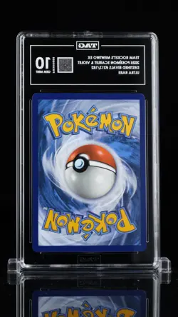 2025 Pokemon Team Rocket's Mewtwo ex Destined Rivals 213/182 UR TAG GEM MINT 10 - Image 2