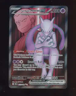 "Pokemon TCG Team Rockets Mewtwo EX 213/182 Full Art Destined Rivals " - Image 1