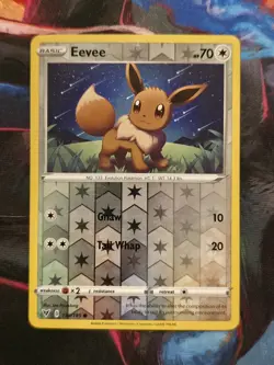 Eevee 130/185 SW&SH Vivid Voltage Reverse Holo Common Pokemon CARD - Image 1