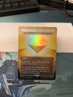 Chaos Emerald / Lotus Petal (Yellow, Foil, NM/M) Sonic Secret Lair Drop MTG - Image 1