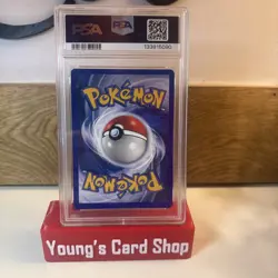 2000 POKEMON GAME BASE II #15 POLIWRATH-HOLO BASE II-BLUE DOT ERROR PSA 8 - Image 2