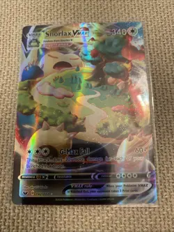 Snorlax VMAX 142/202 Swsh01: Sword & Shield Holo Pokemon Card & Sleeve - Image 1
