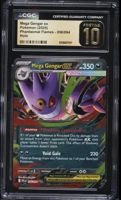 Mega Gengar ex 056/094 - Phantasmal Flames Pokemon Card - CGC 10 Pristine - Image 1