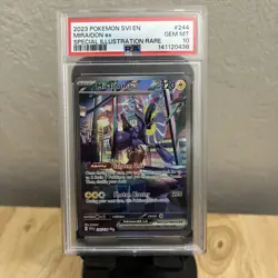 PSA 10 Miraidon ex SIR #244 - 2023 Pokemon SVI Special Illustration Rare GEM MT - Image 1
