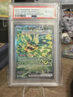 2024 Pokemon TWM En-Twilight Masquerade #211 Teal Mask Ogerpont EX PSA 10 - Image 1