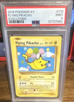 Pokemon XY Evolutions Flying Pikachu 110/108 Secret Rare PSA 9 2016 - Image 1