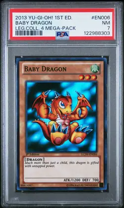 2013 Yu-Gi-Oh! LCJW-EN006 Baby Dragon PSA 7 Legendary Joey - Image 1