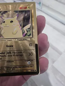 Pokemon Celebrations Ultra Premium Collection #58/102 Pikachu Gold Metal Promo - Image 3