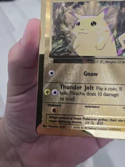 Pokemon Celebrations Ultra Premium Collection #58/102 Pikachu Gold Metal Promo - Image 4