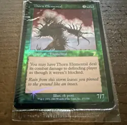 MTG Sealed THORN ELEMENTAL FOIL 7th Edition MINT RARE Creature 2001 - Image 3