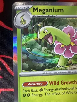 Pokemon TCG Meganium 001 Me: Mega Evolution Promo Stamped-NM - Image 4