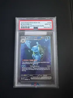 Pokemon TCG Blastoise EX Sir 200/165 Scarlet & Violet 151 PSA 10 - Image 1