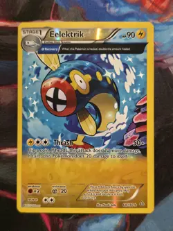 Eelektrik 64/160 XY Primal Clash Reverse Holo Half Art Rare Pokemon Card - Image 1