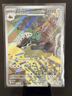 Pokemon TCG Lairon Scarlet & Violet Twilight Masquerade Holo Card 184/167 - Image 1