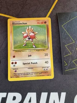 Pokemon Card Hitmonchan 7/102 Base Set Unlimited Holo Rare WOTC 009💎NM LP +💎 - Image 1