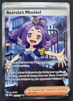Acerola's Mischief 165/132 Pokemon Mega Evolution Full Art Ultra Rare Holo - Image 1