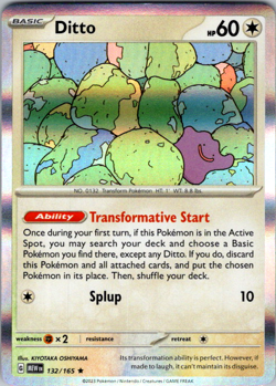 Pokemon TCG Ditto Scarlet & Violet - 151 132/165 Holo Rare NM - Image 1