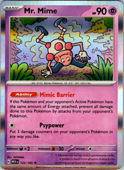 Mr. Mime - 122/165 - Holo Rare - Pokemon 151 - NM - English - Image 1