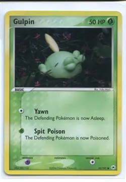 Gulpin Reverse Holo Common NM 62/101 EX Hidden Legends Yuka Morii Pokemon - Image 1