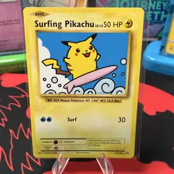 Pokemon Surfing Pikachu 111/108 Evolutions Secret Rare Basic 50 HP 30 Atk - Image 1