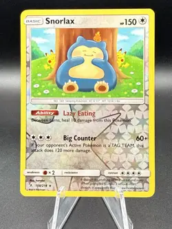 Pokemon TCG Unbroken Bonds Snorlax Reverse Holo Card 158/214 Sun And Moon - Image 1