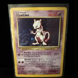 Pokemon TCG Mewtwo Holo Foil Rare Card Base Set, 10/102, Vintage 1999 LP - Image 3