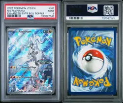 PSA 9 N's Reshiram 167/159 Journey Together Stamped Promo Box Topper Pokemon NM - Image 3