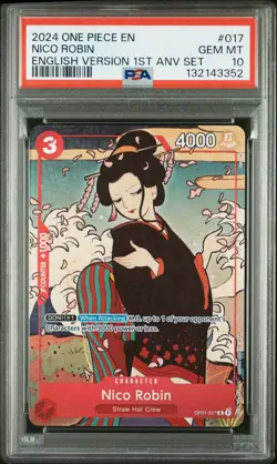 2024 One Piece English Version 1st Anniversary Set #017 Nico Robin PSA10 - Image 1