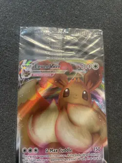 SEALED Eevee VMAX SWSH087 Black Star Promo Full Art Holo Pokemon TCG 2021 NM-M - Image 5
