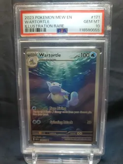 PSA 10 GEM MINT Wartortle 151 English Illustration Rare 2023 Pokemon 171/165 - Image 1