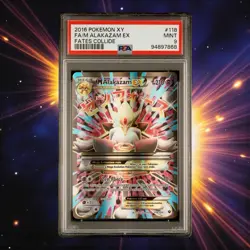 ✨ PSA 9 MINT ✨ Pokemon Mega M Alakazam EX Full Art Holo 118/124 XY Fates Collide - Image 1