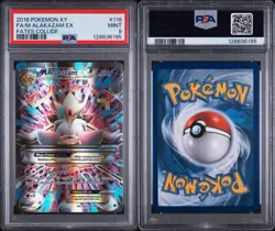 2016 Pokemon XY Fates Collide Full Art Mega Alakazam EX 118/124 #118 PSA 9 - Image 3