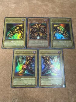 🔥 YUGIOH Exodia The Forbidden One SET (5 PIECES) ORIGINAL 2002 LOB-124 VLP/NM - Image 1