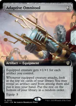 Adaptive Omnitool EXTENDED ART Commander: Aetherdrift Magic MTG NM - Image 1