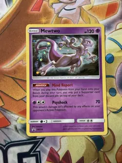 Pokemon TCG Mewtwo SM214 Sun & Moon Black Star Promo Cosmos Holo NM - Image 1