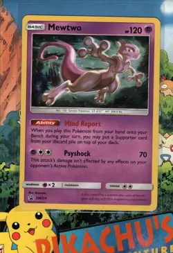 Pokemon TCG Mewtwo SM214 Sun & Moon Black Star Promo Cosmos Holo NM - Image 1