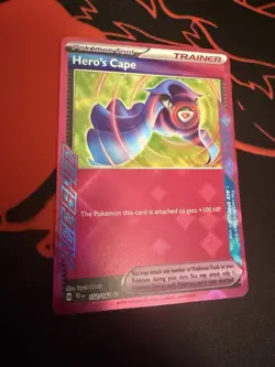 Pokemon TCG Hero's Cape 152/162 Temporal Forces Ace Spec Rare Holo NM - Image 1