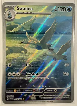 Swanna 110/086 Pokemon TCG S&V White Flare Illustration Rare English NM - Image 1