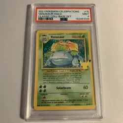 2021 POKEMON CELEBRATIONS CLASSIC COLL #15 VENUSAUR-HOLO PSA 9 - Image 1