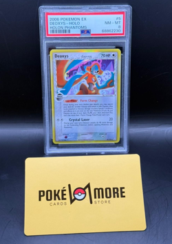 Pokemon Deoxys Holo 5/110 Delta Species Ex Holon Phantoms 2006 #5 PSA8 NM-MT - Image 3