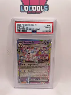 2025 POKEMON PRE EN-PRISMATIC EVOLUTIONS #041 SYLVEON EX PSA 10 Gem Mint - Image 1