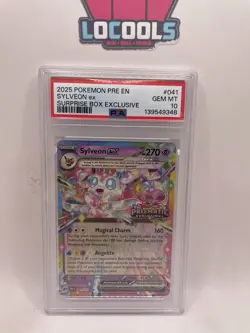 2025 POKEMON PRE EN-PRISMATIC EVOLUTIONS #041 SYLVEON EX PSA 10 Gem Mint - Image 1