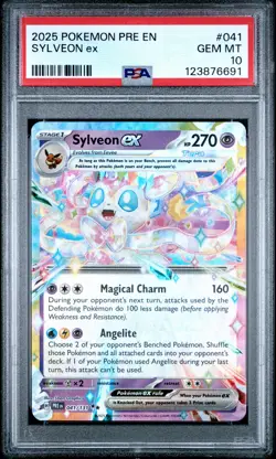 2025 POKEMON PRE EN-PRISMATIC EVOLUTIONS #041 SYLVEON EX PSA 10 - Image 1