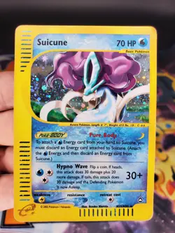 Pokemon Suicune H25/H32 Aquapolis Holo Rare Legendary TCG Nintendo e-reader MP - Image 1