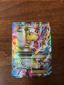 Pokemon M Ampharos EX Full Art Holo Card 88/98 XY-Ancient Origins - Image 1