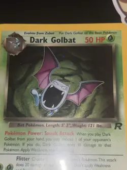 Pokemon TCG Dark Golbat Holo Card 7/82 Team Rocket Series *swirl* - Image 4
